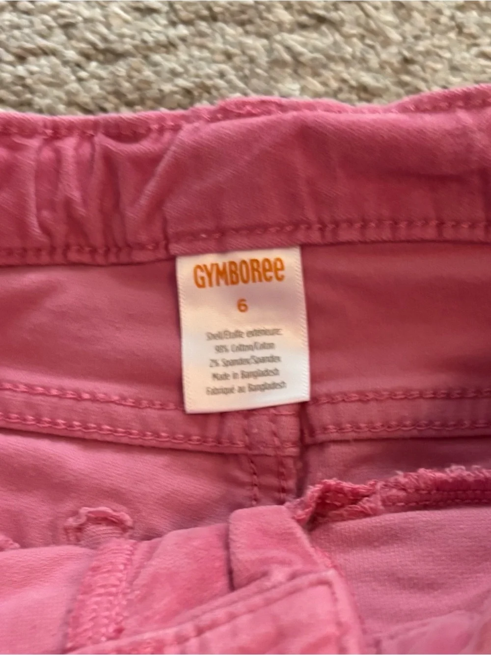 Two Pairs of Girls Gymboree Corduroy Bootcut Pants in Pink and Light Blue Size 6